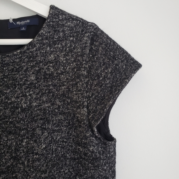 * SOLD * Madewell Leather Pocket Wool Sheath Dress … - Picture 4 of 9